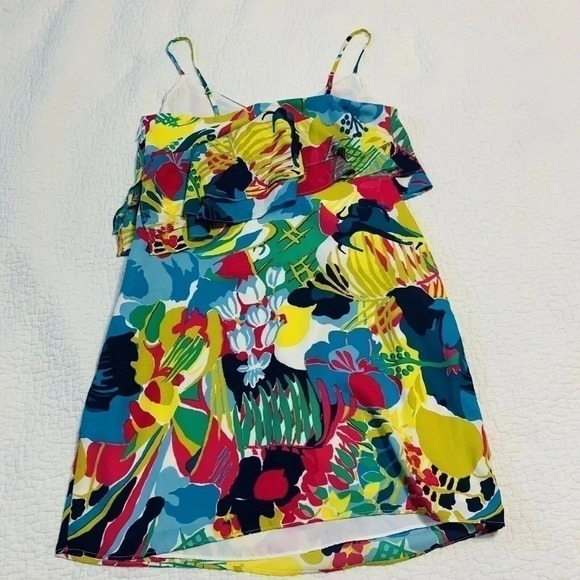 J. Crew Factory Floral Printed Ruffled Cami Dress - Picture 8 of 8